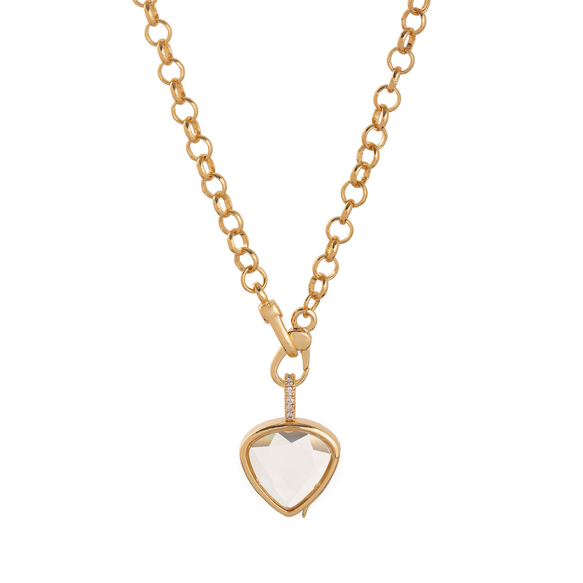 Solenne Triangle Locket Necklace