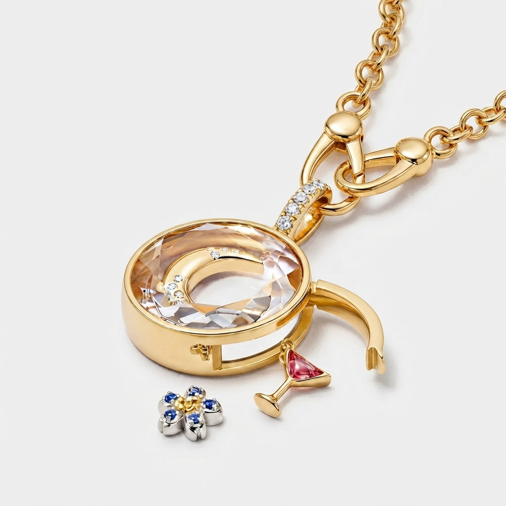 Round Photo Box Necklace