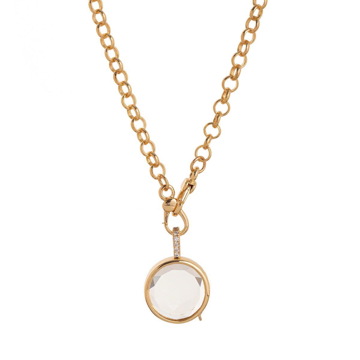 Solenne Round Locket Necklace
