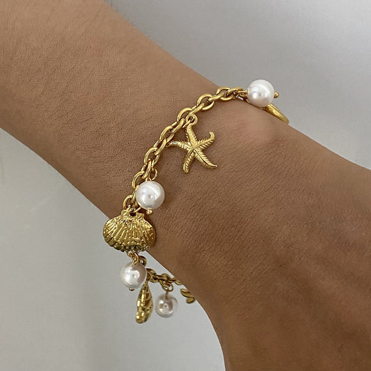 Solenne Gold Beach Bracelet