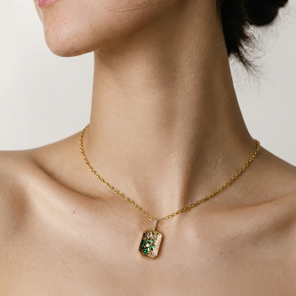 Rectangular Photo Box Necklace